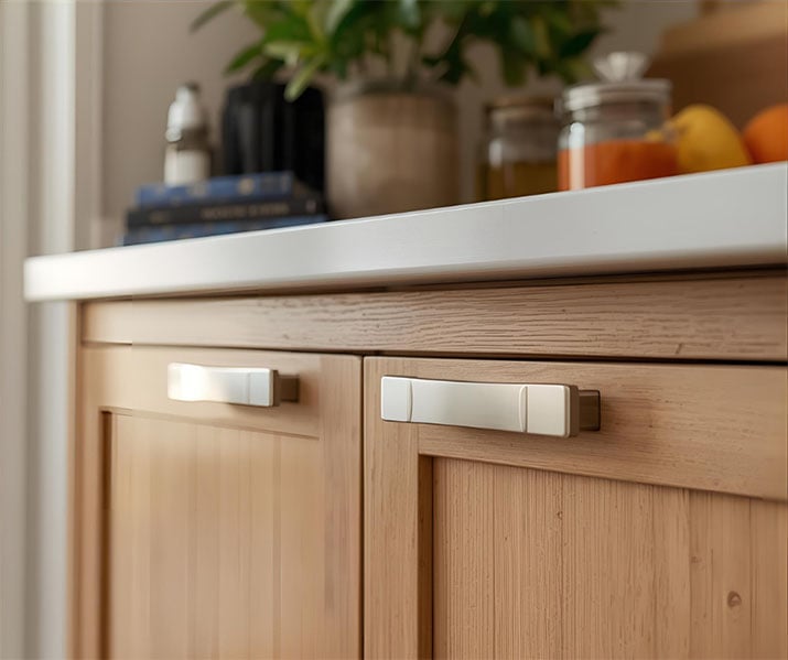 Remodeled kitchen with soft-close cabinet doors.