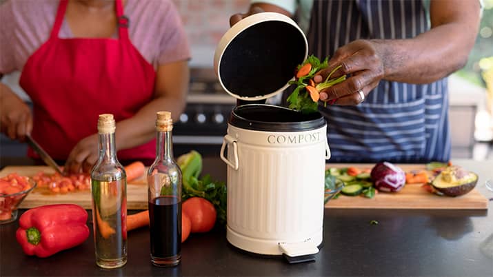 Small Kitchen Compost Bin Kitchen Waste Bin Household Countertop Container  Small Kitchen Compost Bin 3L Kitchen Waste Bin Household Countertop  Container With Lid For Rubbish 