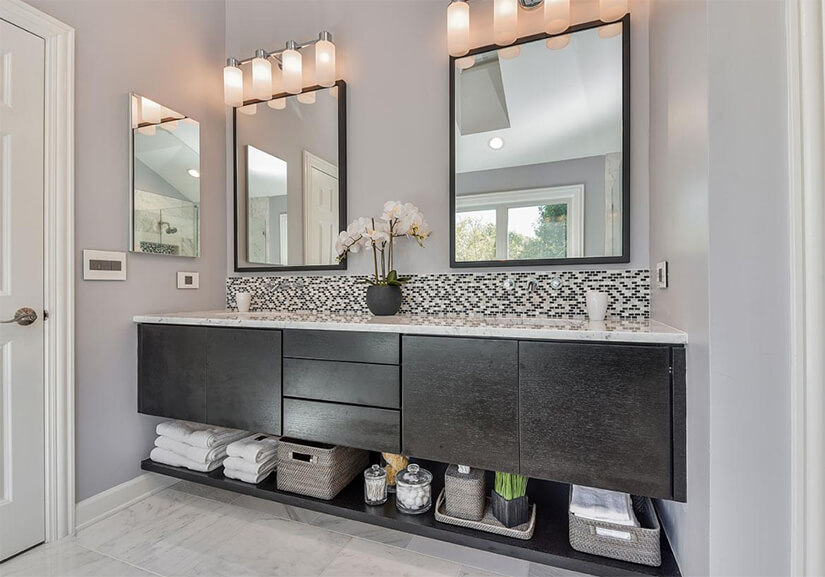 How To Choose Your Bathroom Counter, How High Should A Bathroom Vanity Light Be