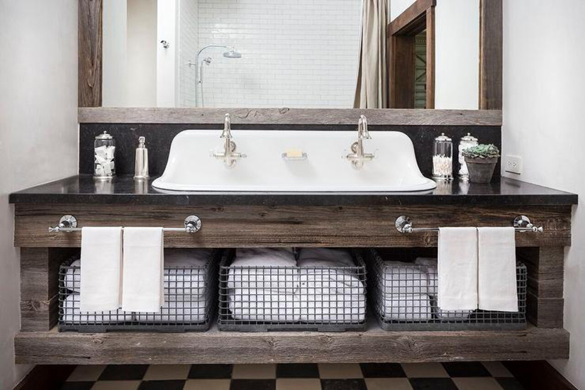floating vanity bathroom towel bar