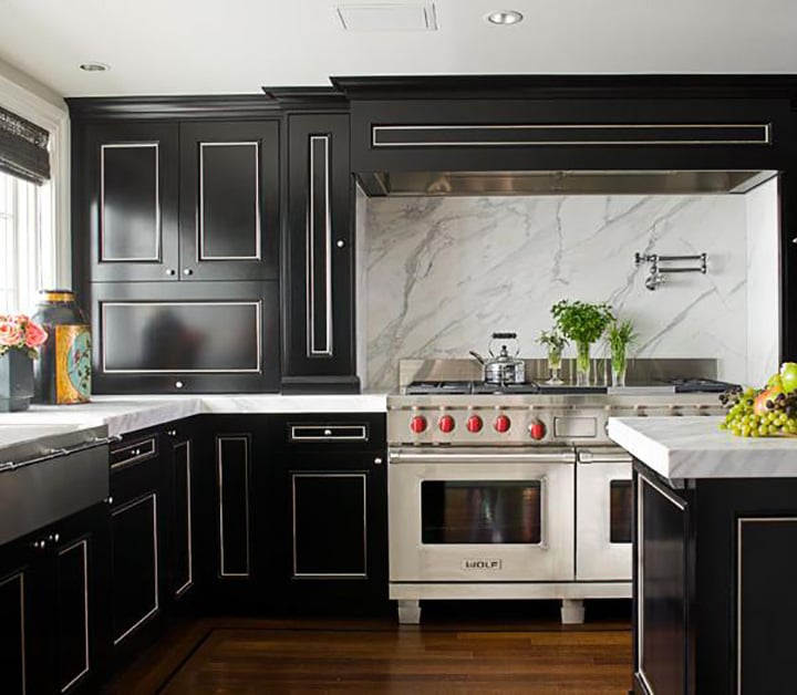 Black Cabinets White Kitchen