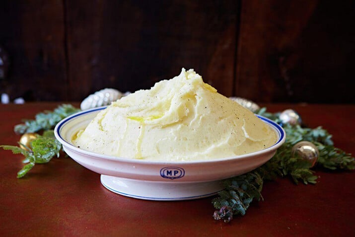 Jamie Oliver's creamy ultimate mashed potatoes with melted butter.