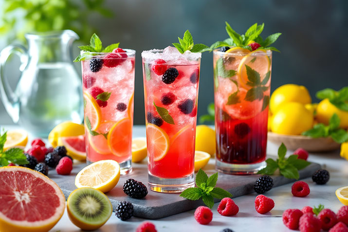Sparkling berry lemonade.