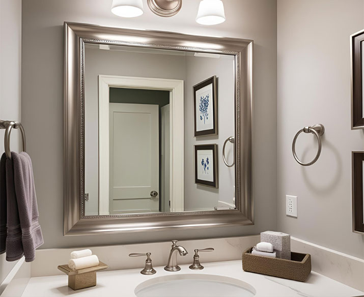 Mirror framing finishes.