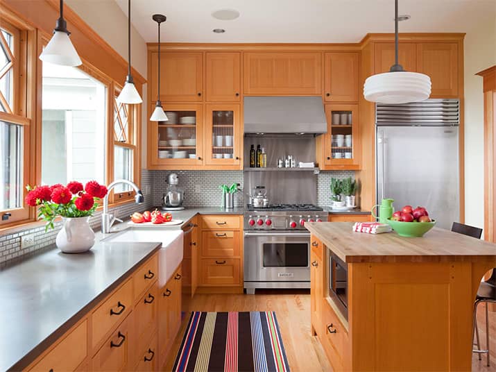 How to Make Oak Kitchen Cabinets Look Modern (Without Covering
