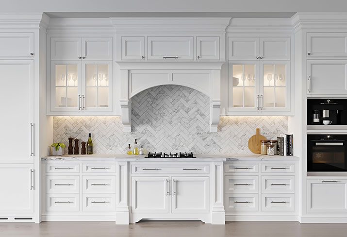 Peel and stick wallpaper.