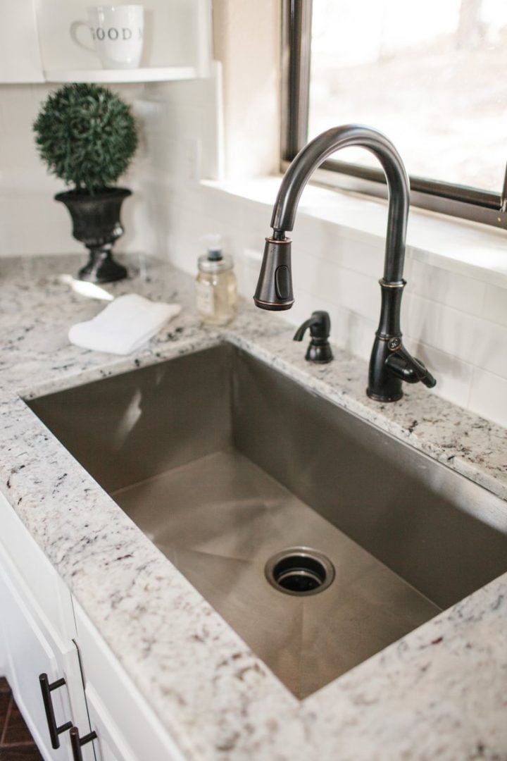 Which Kitchen Sink Basin Is Right For You   Single Basin Kitchen Sink Marble Countertops Window E1467763922258 