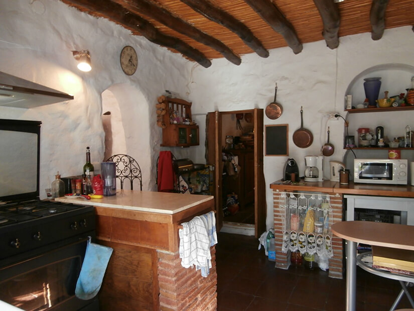 Rustic kitchen in Spanish countryside