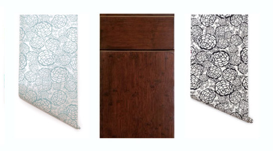 Bathroom Wallpaper to match Tribecca Cabinets