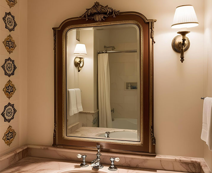 Vintage bathroom mirror.