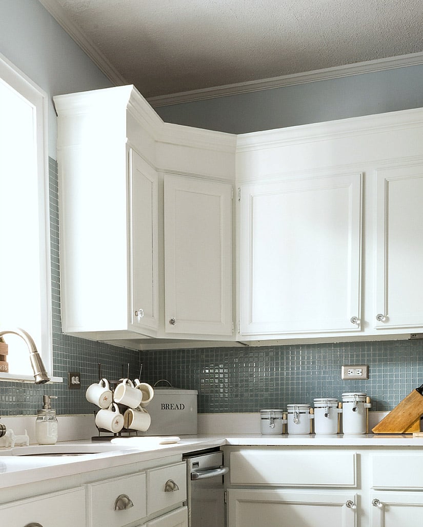 how to add molding to kitchen cabinets