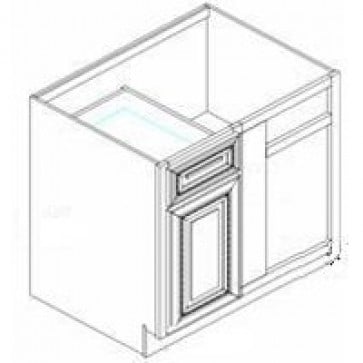 BBLC42/45-39W Ice White Shaker Base Blind Corner Cabinet