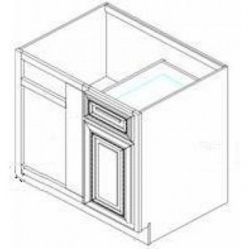 BBRC42/45 Chestnut Pillow Base Blind Corner Cabinet