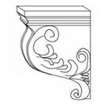 CORBEL56 Gramercy White Decorative Corbel