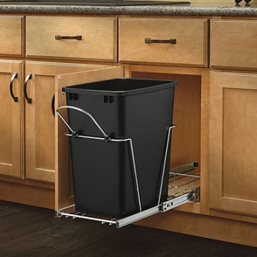 TRASH-CAN-12-SGL Simply White Single Trash Can Pull-Out (RTA)
