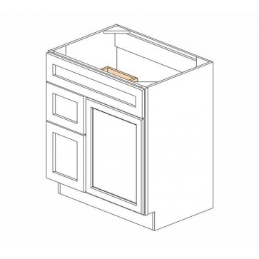 S3021DL Gramercy White Vanity Combo Cabinet (RTA)