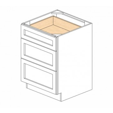 DB24(3) Ice White Shaker Drawer Base Cabinet (RTA)