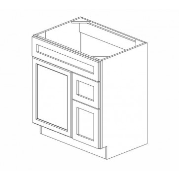 S3021DR Nova Light Gray Vanity Combo Cabinet (RTA)
