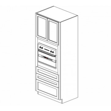 OC3384B Thompson White Tall Oven Cabinet