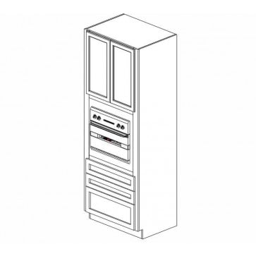 OC3390B Ice White Shaker Tall Oven Cabinet
