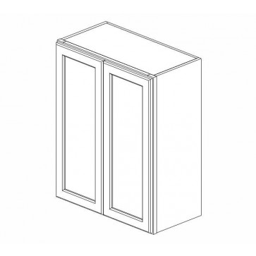 W2430B Thompson White Wall Double Door Cabinet (RTA)