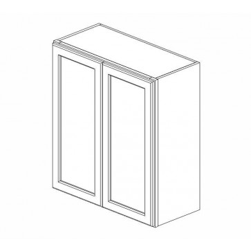 W2730B Ice White Shaker Wall Double Door Cabinet (RTA)