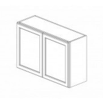 W3624B Ice White Shaker Wall Double Door Cabinet