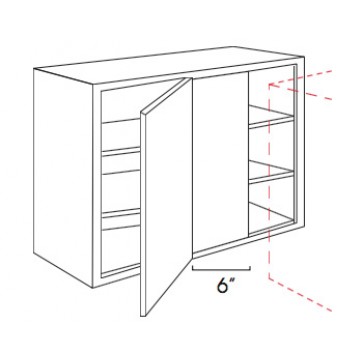 WBLC30/33-3030 Nova Light Gray Wall Blind Corner Cabinet (RTA)