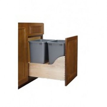 4WCSC-1835DM-2 Shaker Arctic Double Trash Can Pull-Out (RTA)