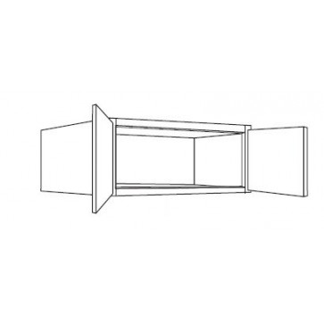W301224 Shaker Gray Wall Refrigerator Cabinet (RTA)