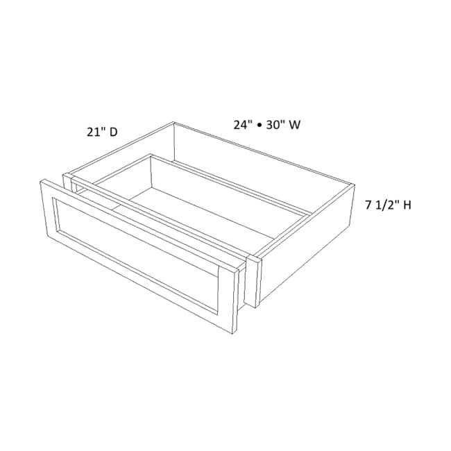 DSK2421 Versa Shaker Base Knee Drawer (RTA)