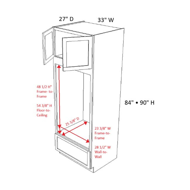 OVD338427 Dark Caramel Tall Oven Pantry Cabinet (RTA)