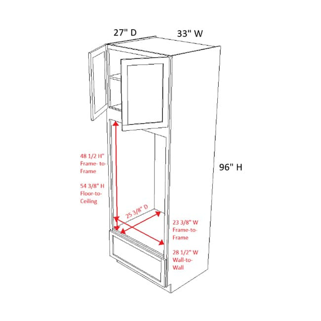 OVD339627 Dark Caramel Tall Oven Pantry Cabinet (RTA)