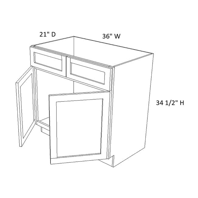 VSB36 Dark Caramel Vanity Sink Base Cabinet (RTA)