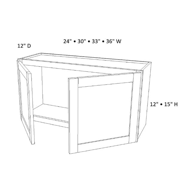 W3012 Versa Shaker Wall Double Door Cabinet (RTA)