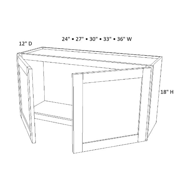 W3018 Versa Shaker Wall Double Door Cabinet (RTA)