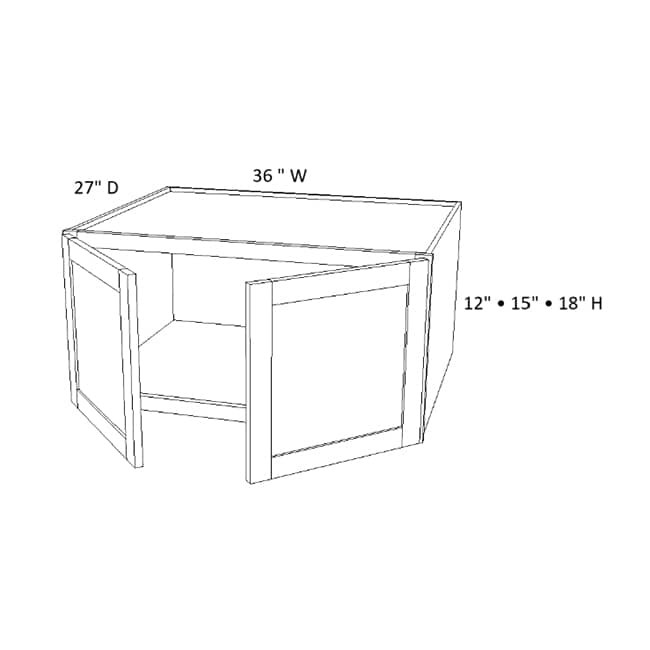 W361227 Versa Shaker Wall Refrigerator Cabinet (RTA)