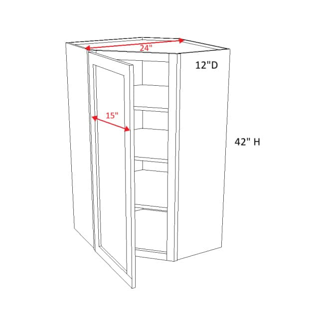 WDC244212 Versa Shaker Wall Corner Cabinet (RTA)