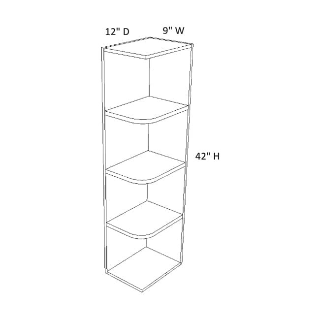 WEOS0942 Versa Shaker Wall End Shelf (RTA)
