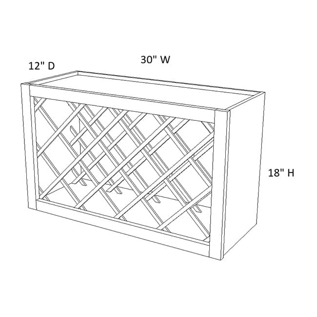 WRC3018 Versa Shaker Wall Wine Rack Cabinet (RTA)