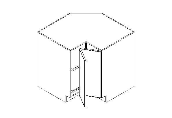 BLS36 Storm Gray Base Lazy Susan 36" W Metal Rack (RTA)