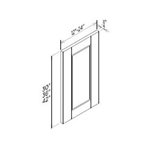 D1536 Shaker Blanco Face Door 15" x 36" (RTA)