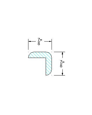 OCM8 Imperial Blue Outside Corner Molding 96" (RTA)