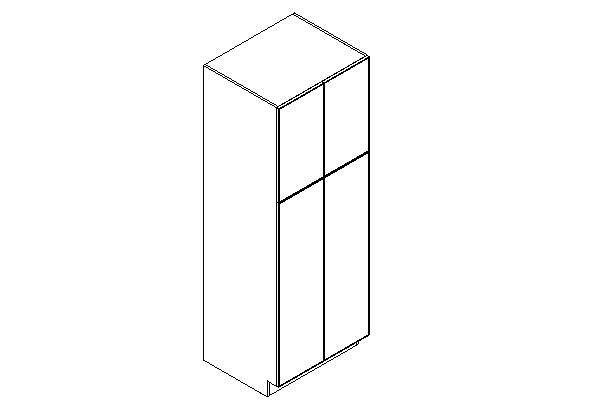 PC3096 Classic White Pantry (Double Doors) 30" x 96" (RTA)