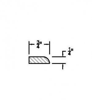 SM8 Classic White Scribe(Batten) Molding 96" Long (RTA)
