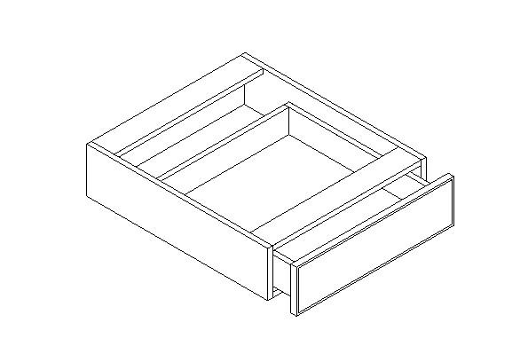 VKD36 Classic White Vanity Knee Drawer 36" (RTA)