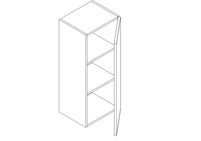 W0936 Classic White Wall Cabinet (Single Door) 9" x 36" (RTA)