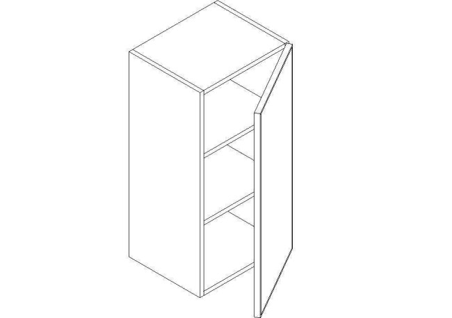 W1230 Imperial Blue Wall Cabinet (Single Door) 12" x 30" (RTA)