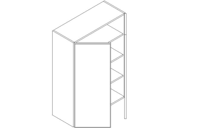 W2742 Storm Gray Wall Cabinet (Double Door) 27" x 42" (RTA)