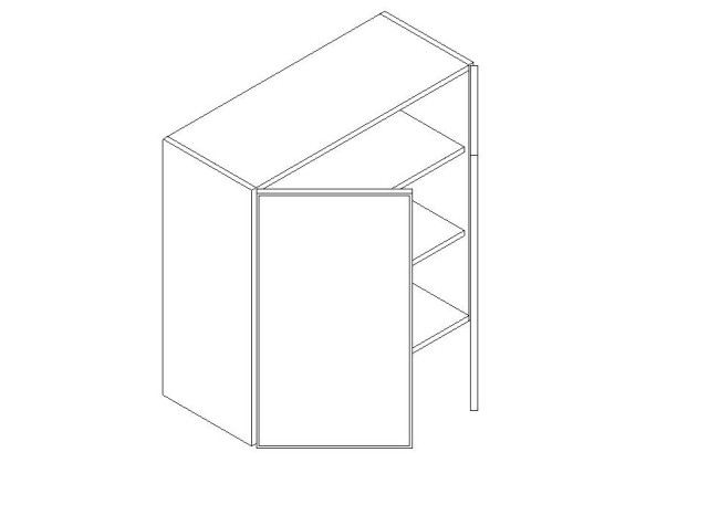 W3330 Storm Gray Wall Cabinet (Double Door) 33" x 30" (RTA)